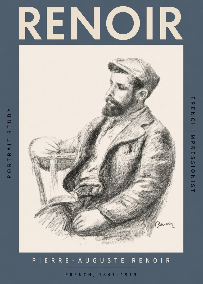 Renoir Portrait Study II No2 - Affiche