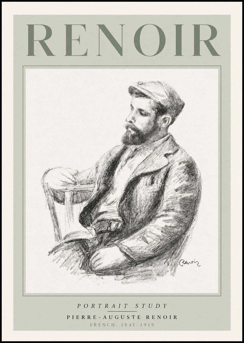Renoir Portrait Study II No3 - Affiche