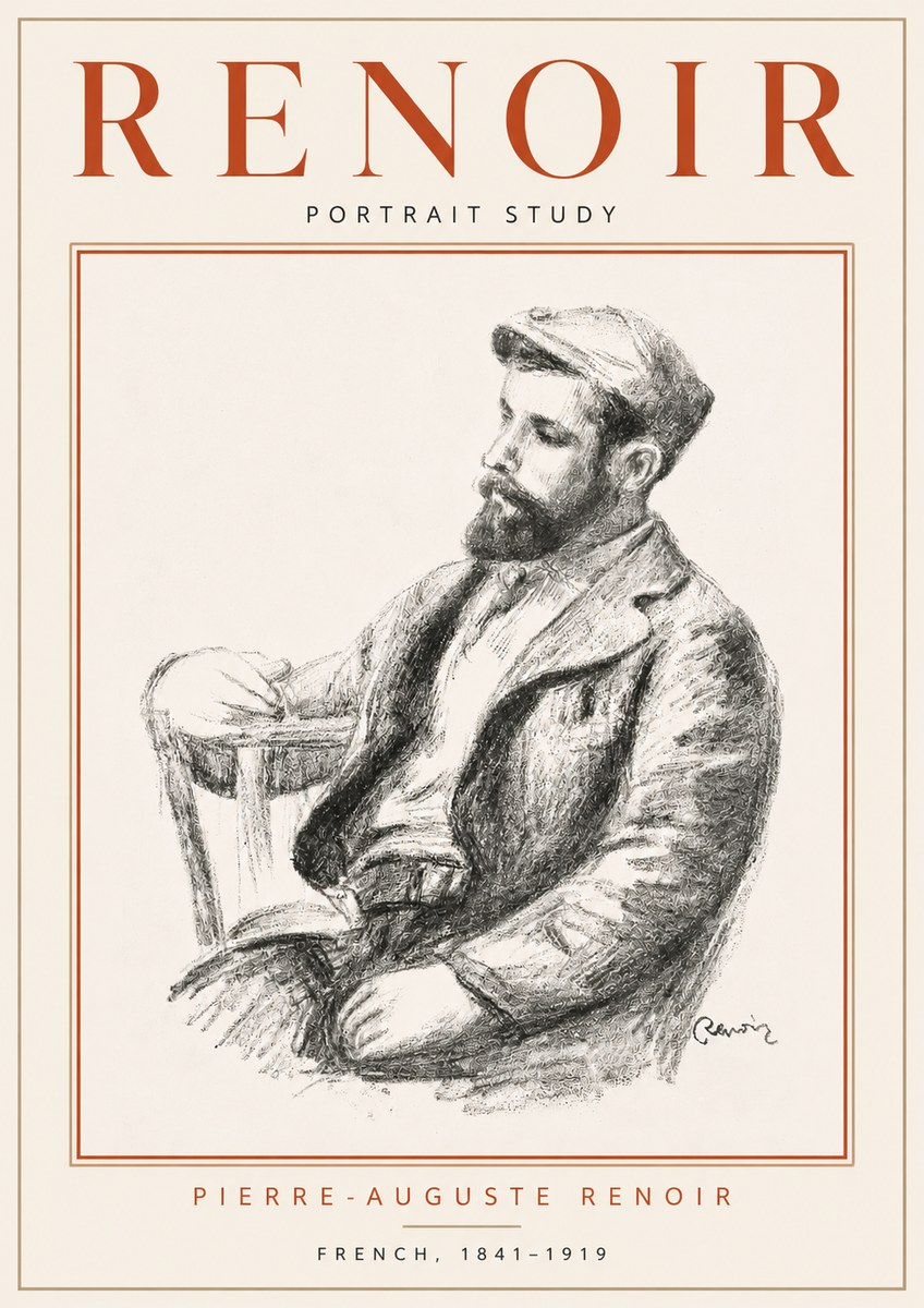 Renoir Portrait Study II No4 - Affiche