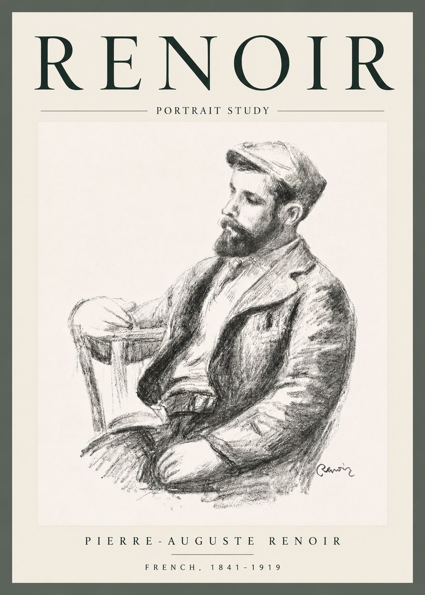 Renoir Portrait Study II No6 - Affiche