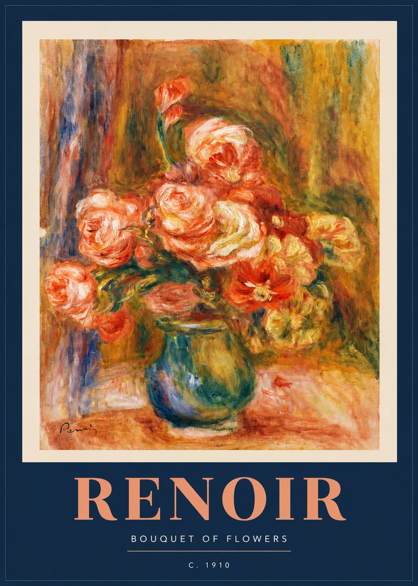Renoir Bouquet of Flowers II No2 - Affiche