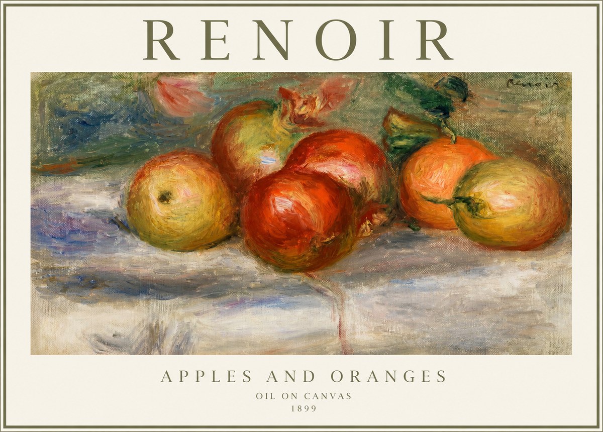 Renoir Apples and Oranges No1 - Affiche