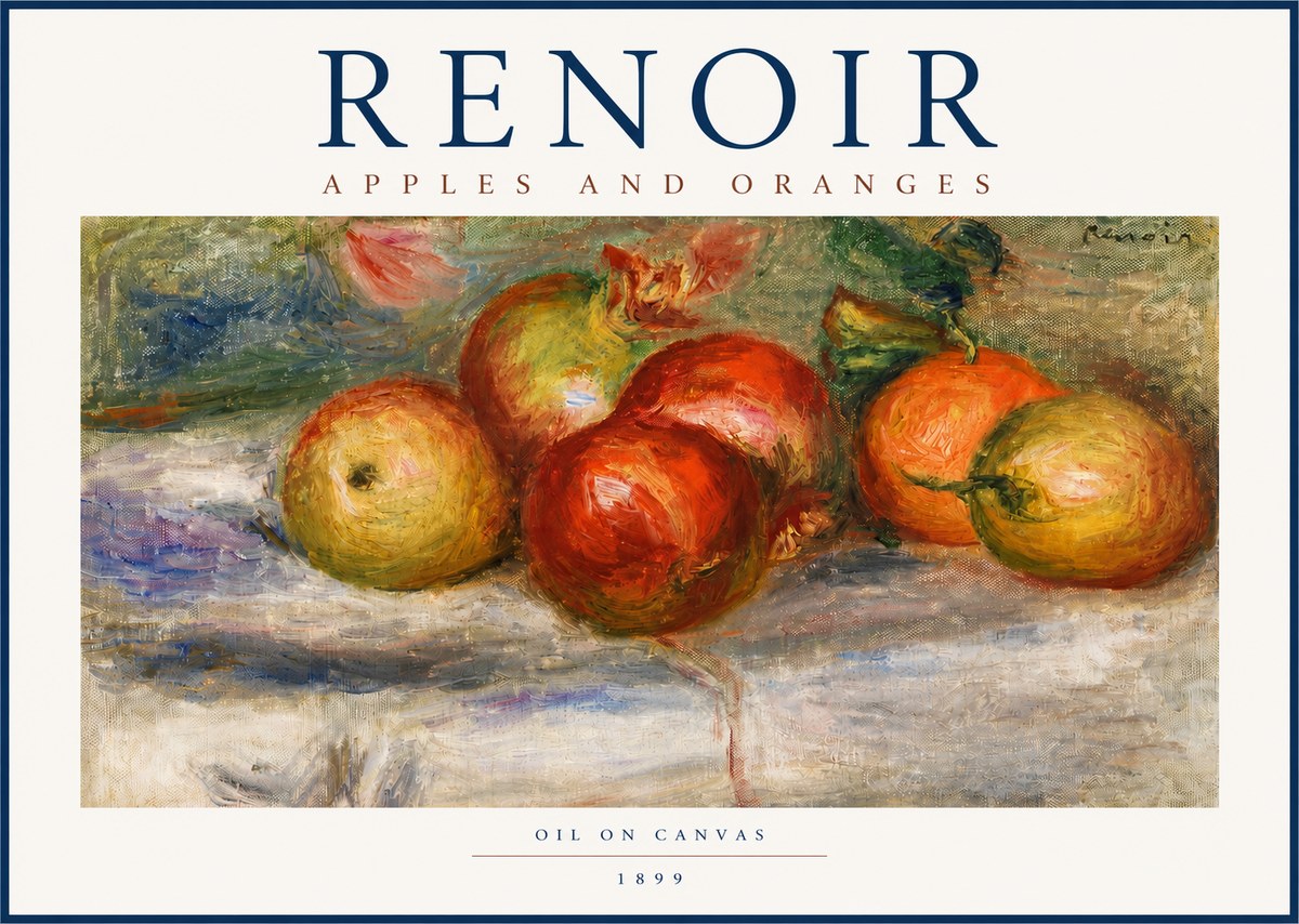 Renoir Apples and Oranges No3 - Affiche