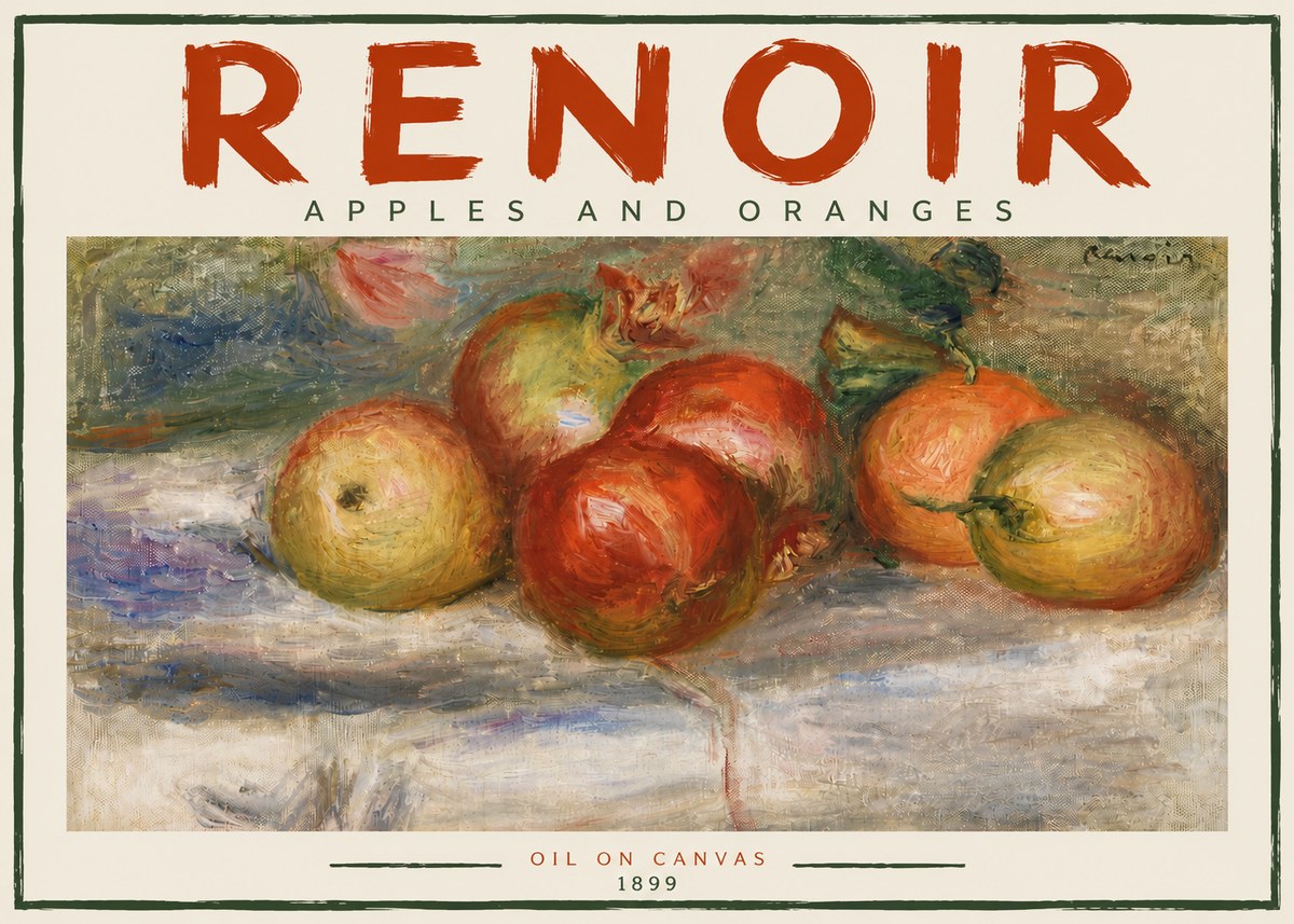Renoir Apples and Oranges No5 - Affiche