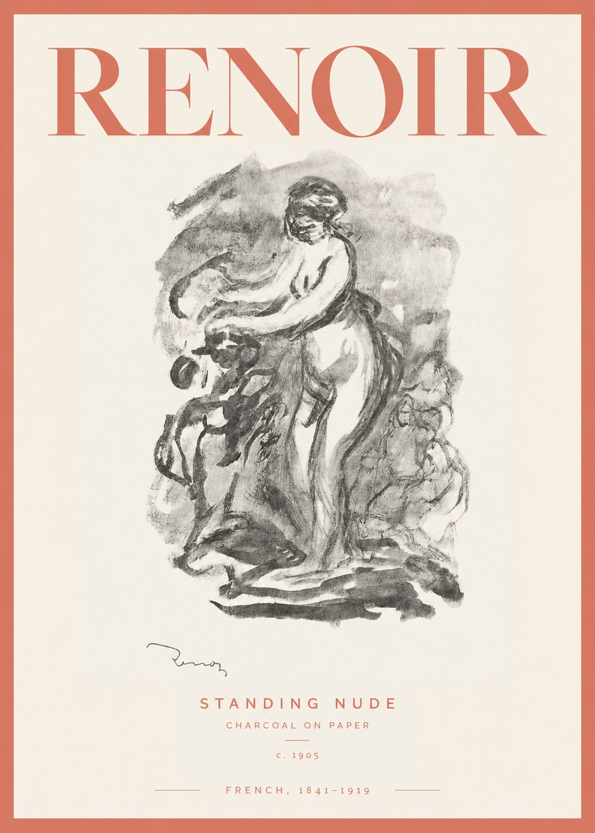 Renoir Standing Nude No2 - Affiche