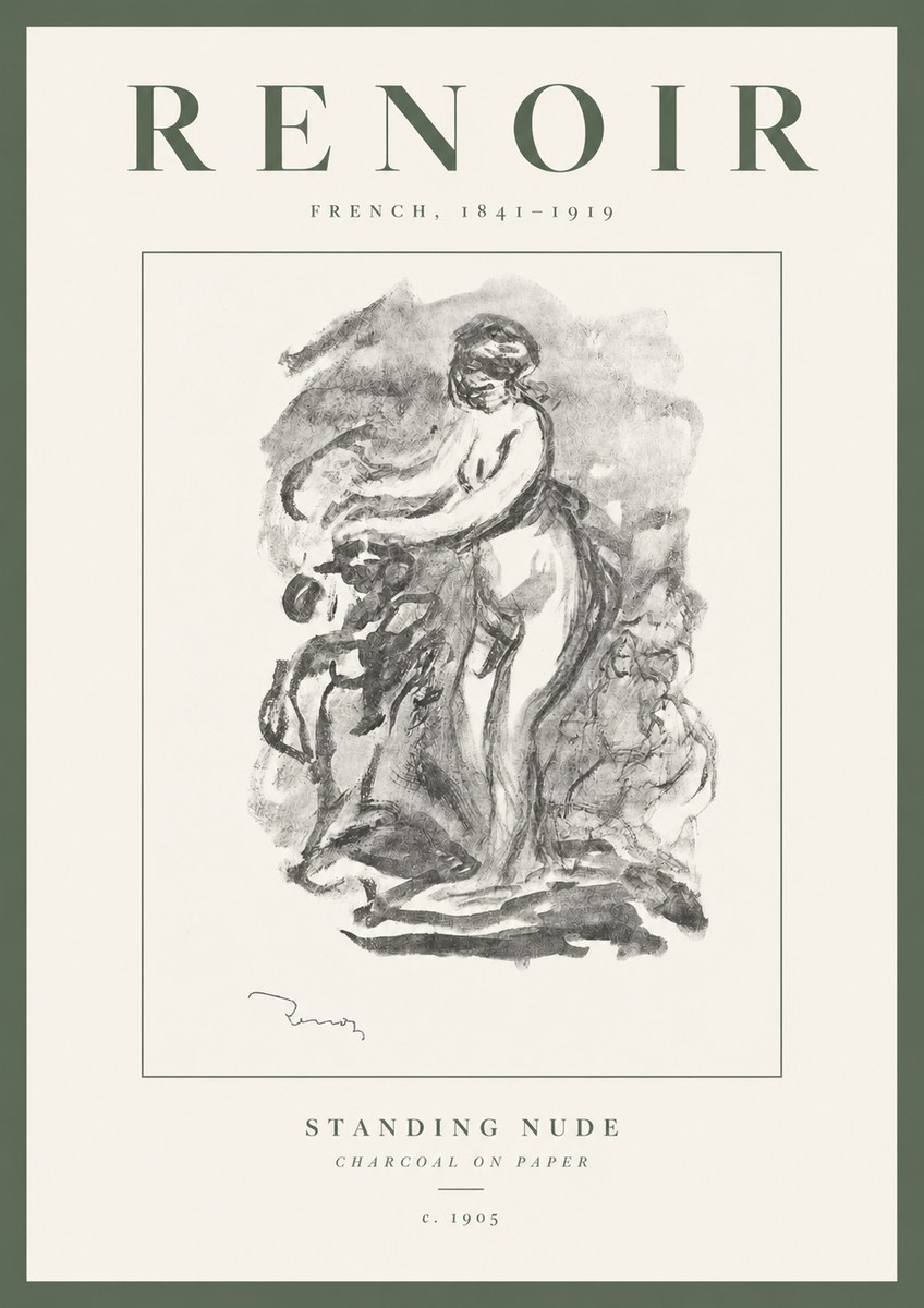 Renoir Standing Nude No3 - Affiche