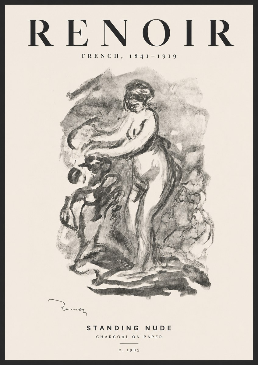 Renoir Standing Nude No4 - Affiche