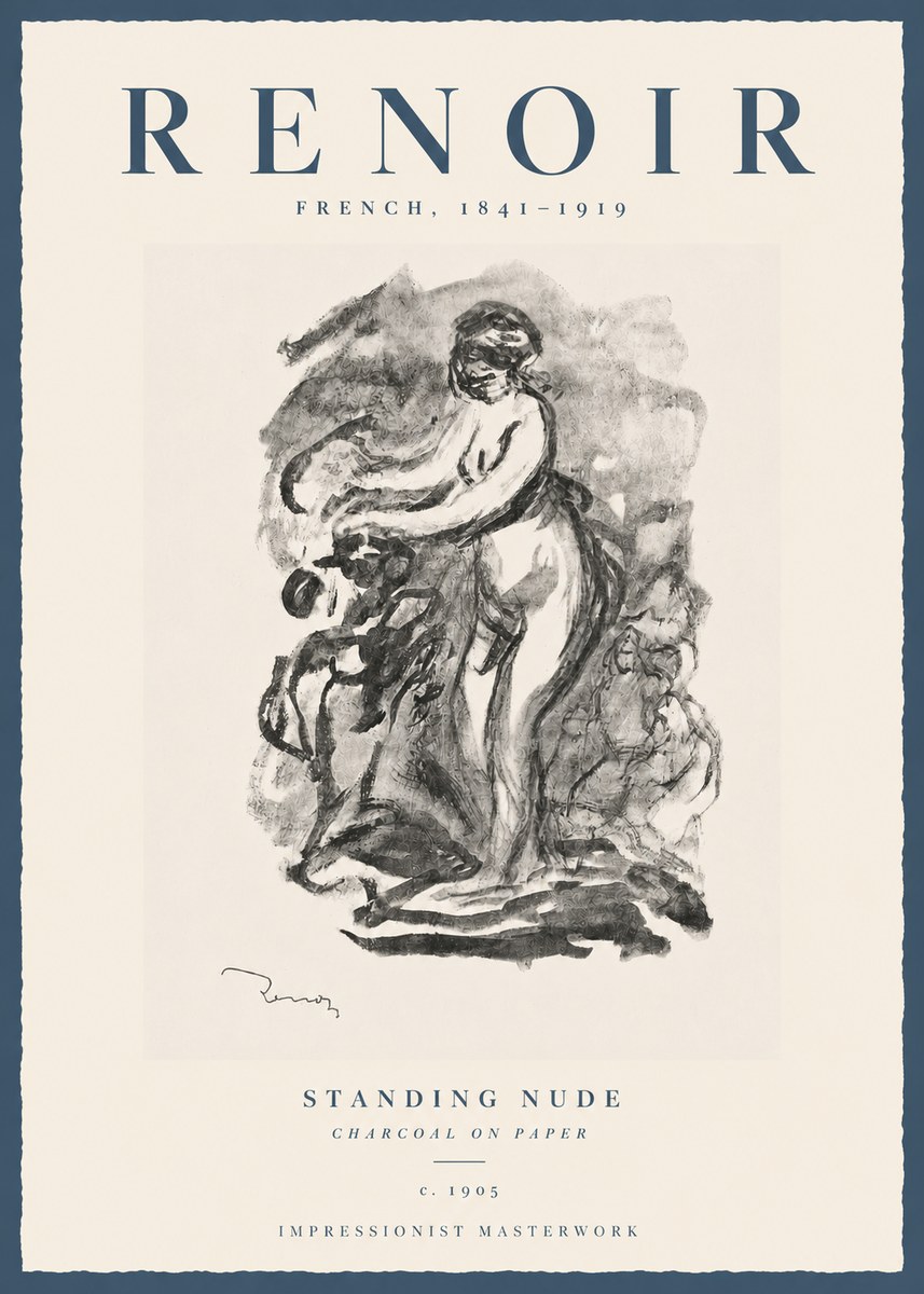 Renoir Standing Nude No6 - Affiche