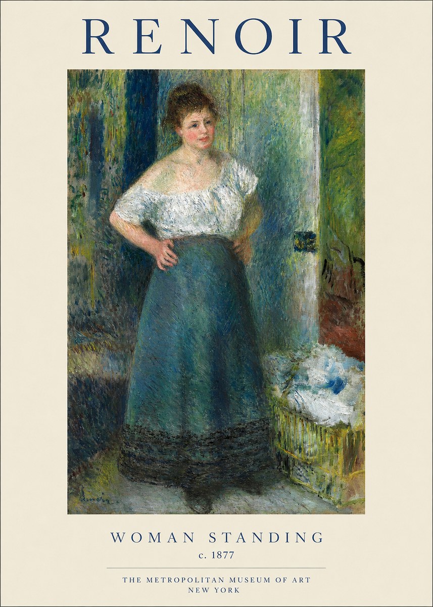 Renoir Woman Standing No1 - Affiche