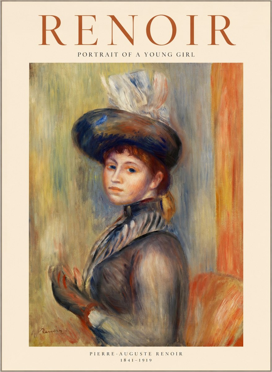 Renoir Portrait of a Young Girl IV No1 - Affiche