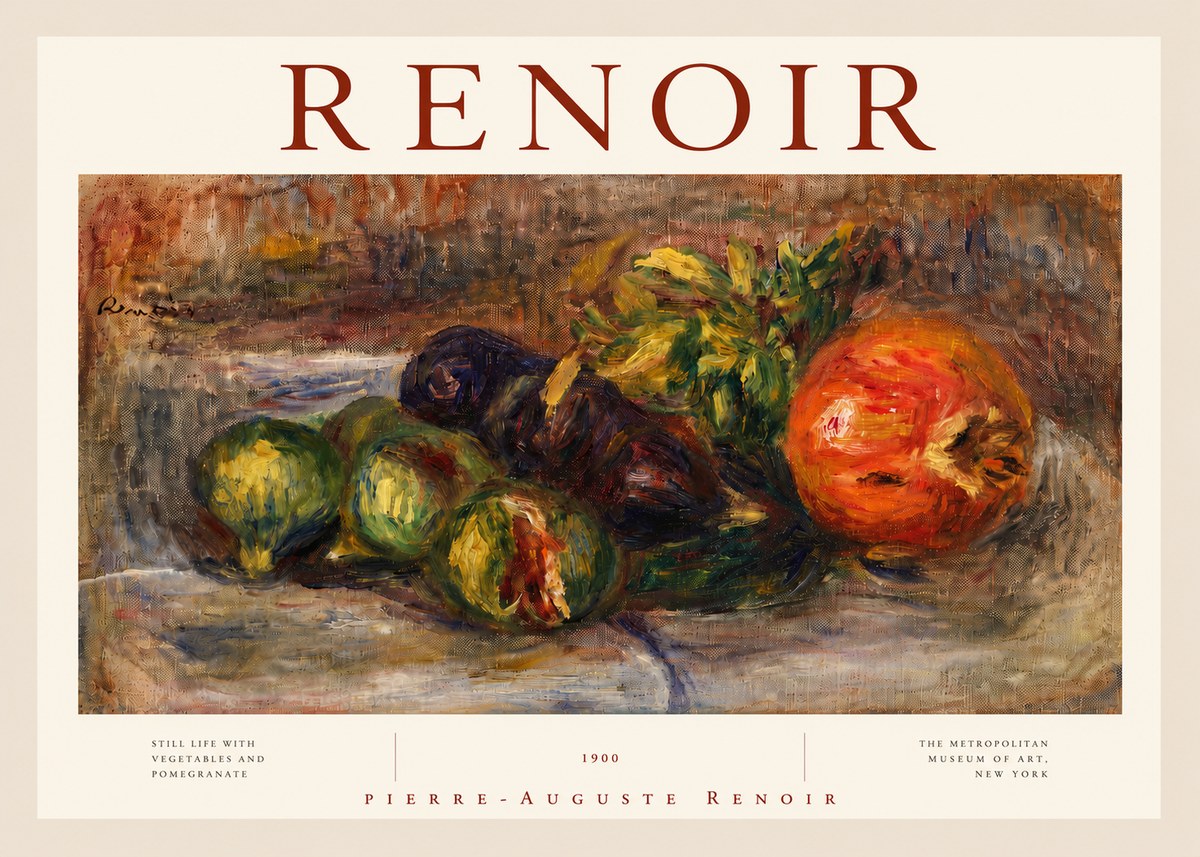 Renoir Still Life with Fruits and Vegetables No3 - Affiche