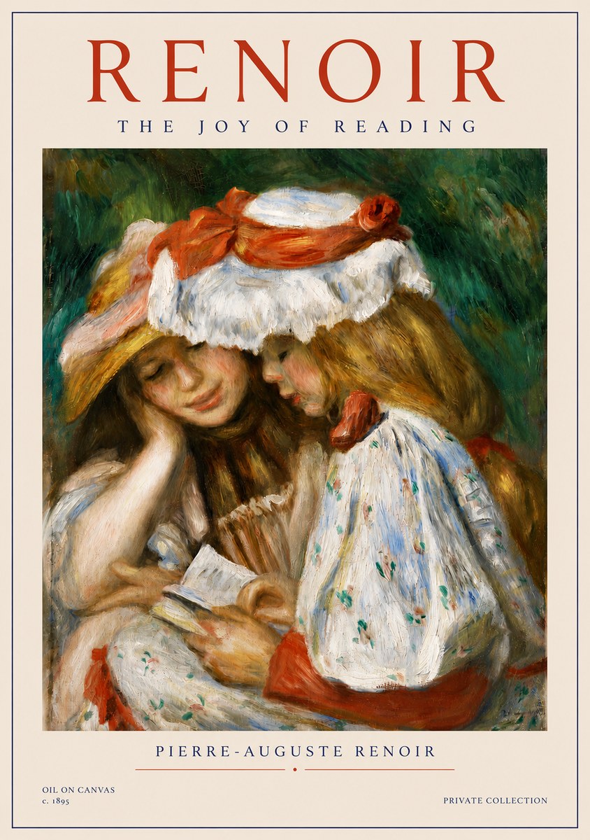 Renoir The Joy of Reading No4 - Affiche