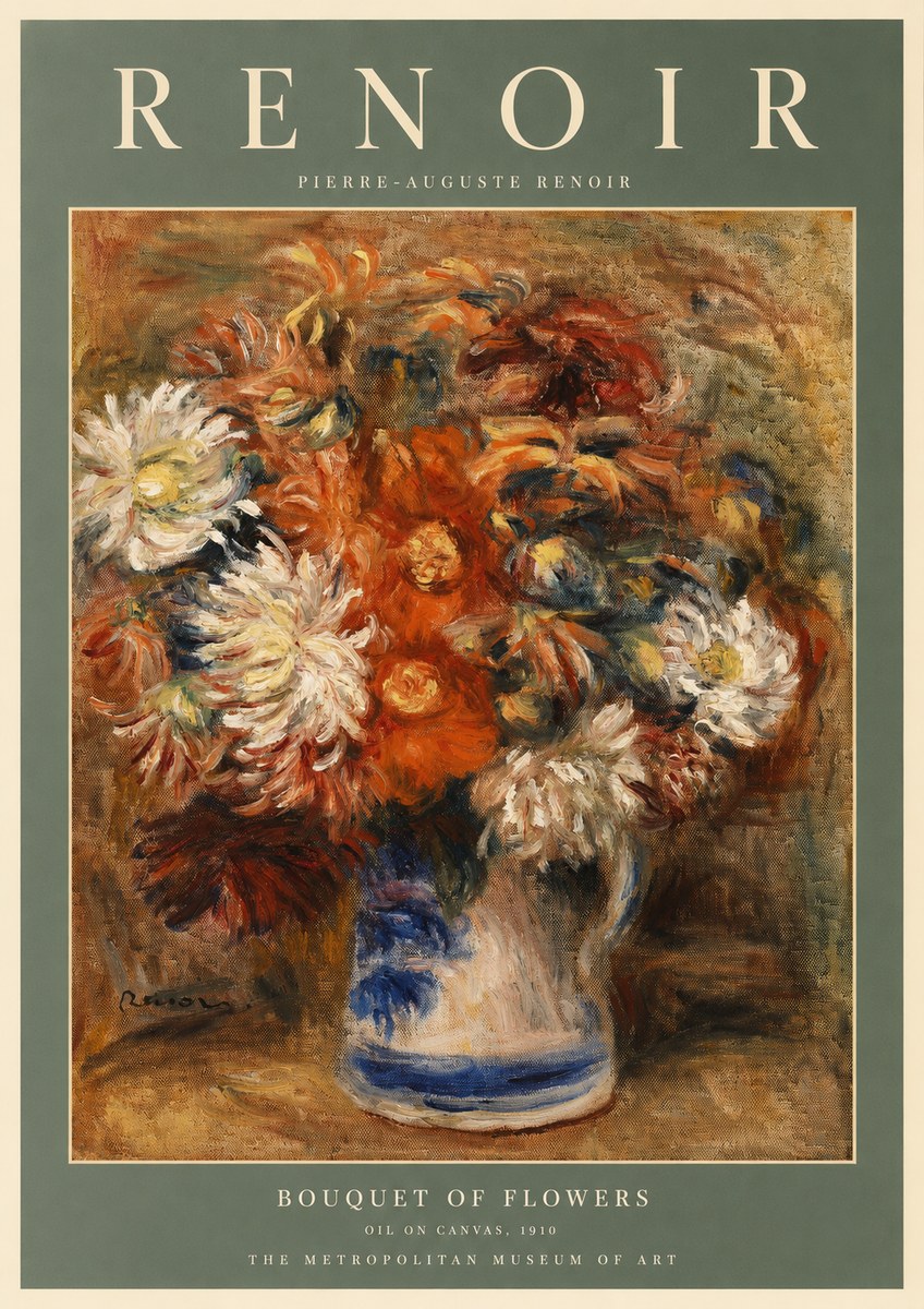 Renoir Bouquet of Flowers III No2 - Affiche