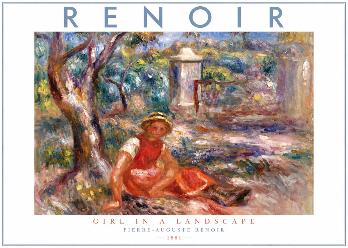 Renoir Girl in a Landscape No2 - Affiche
