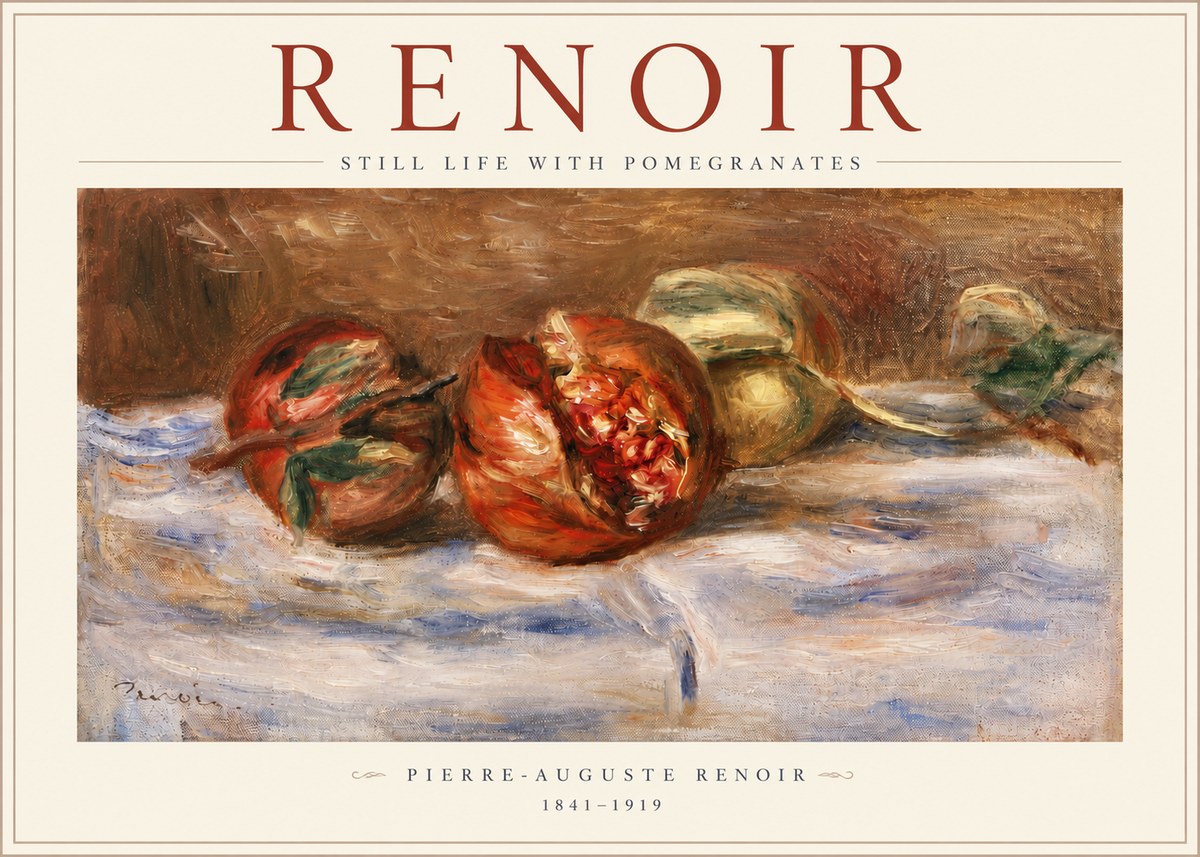 Renoir Still Life with Pomegranates No3 - Affiche