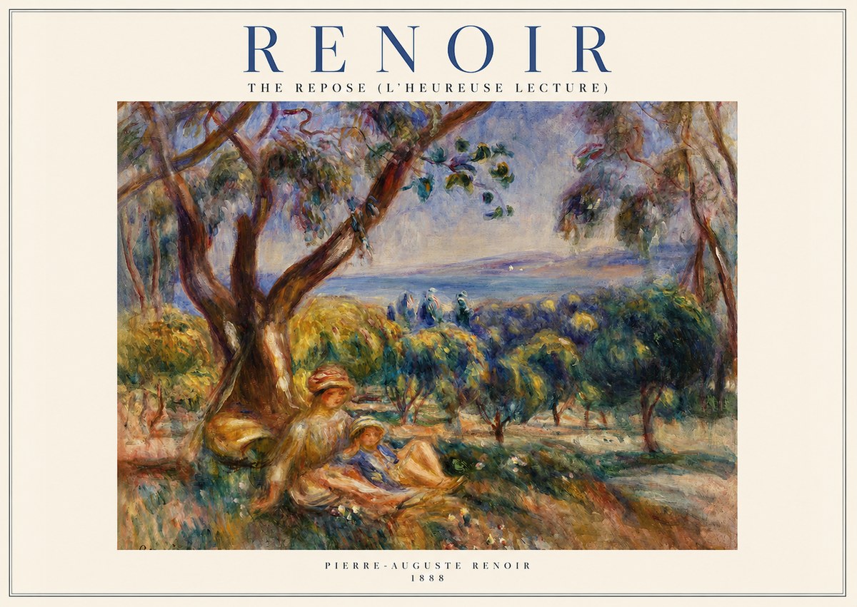 Renoir The Repose (L'heureuse Lecture) No1 - Affiche