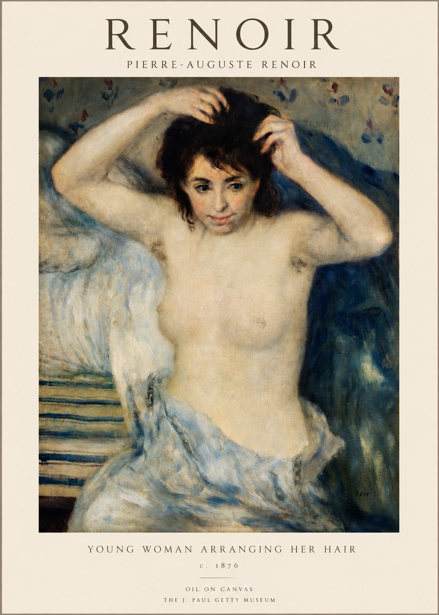 Renoir Young Woman Arranging Her Hair No1 - Affiche