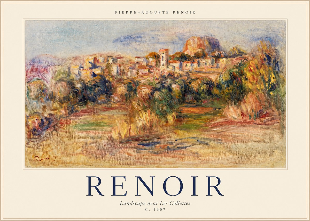 Renoir Landscape Near Les Collettes No1 - Affiche