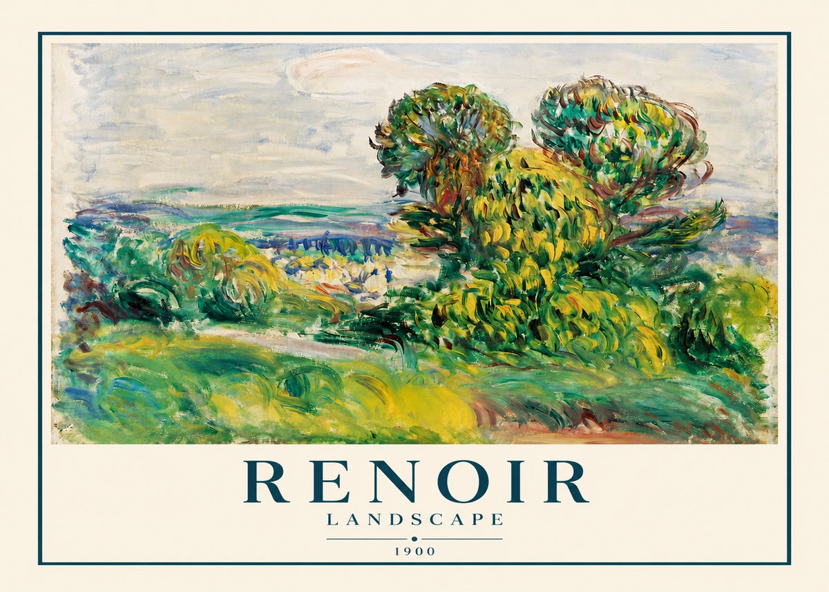 Renoir Landscape (Trees and Hills) No2 - Affiche
