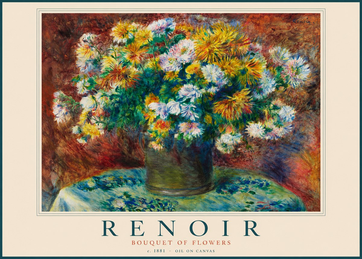 Renoir Bouquet of Flowers IV No2 - Affiche