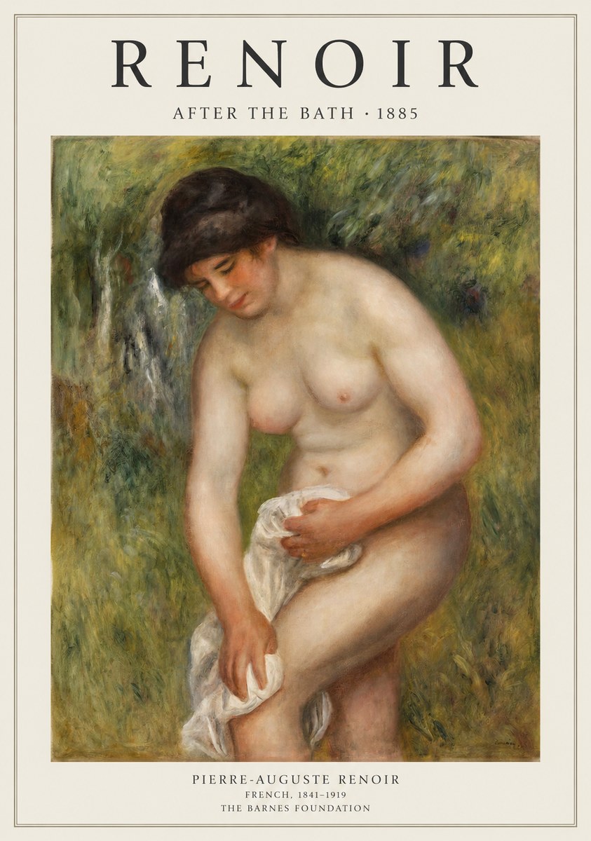 Renoir After the Bath No1 - Affiche