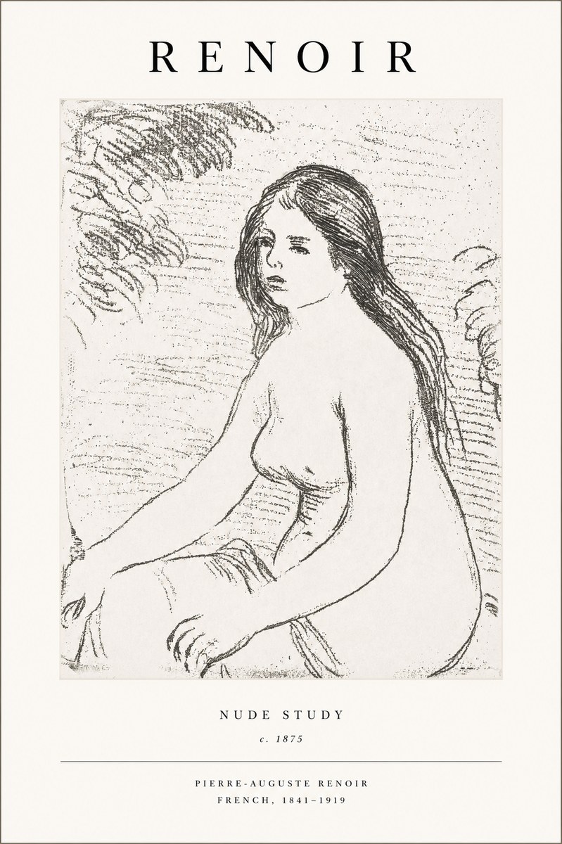 Renoir Nude Study No1 - Affiche