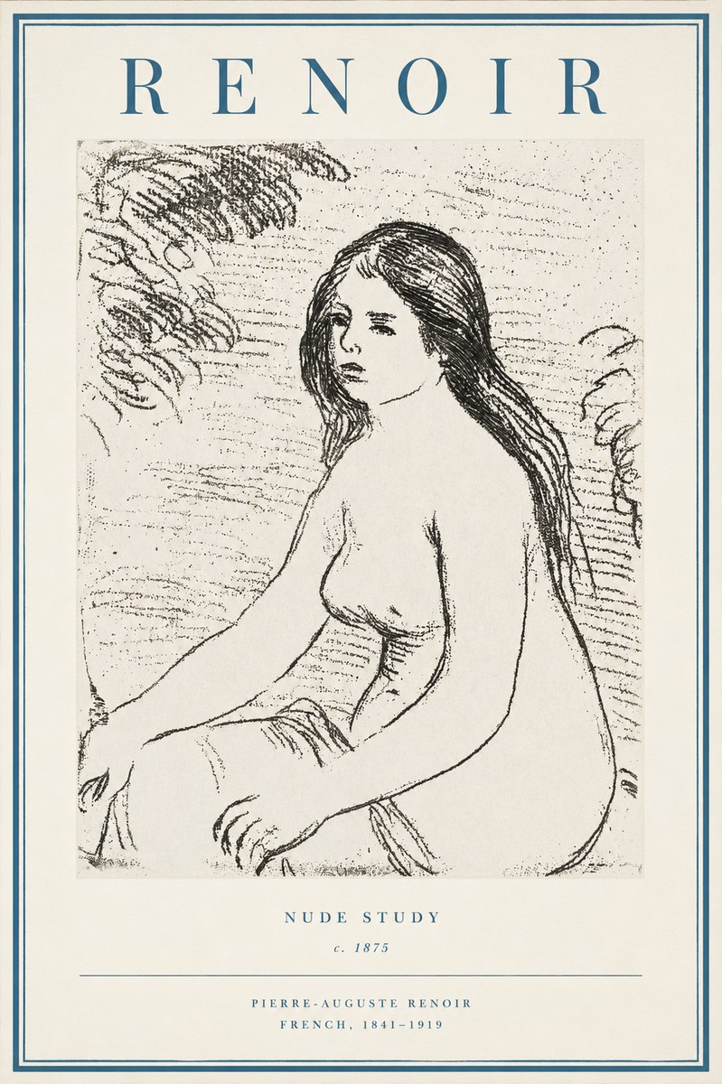 Renoir Nude Study No2 - Affiche