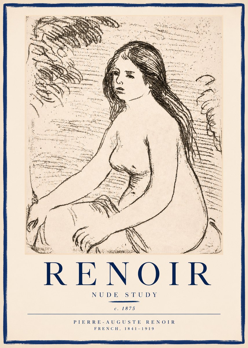 Renoir Nude Study No3 - Affiche