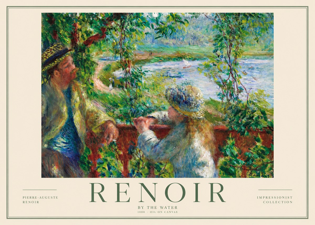 Renoir By the Water No2 - Affiche