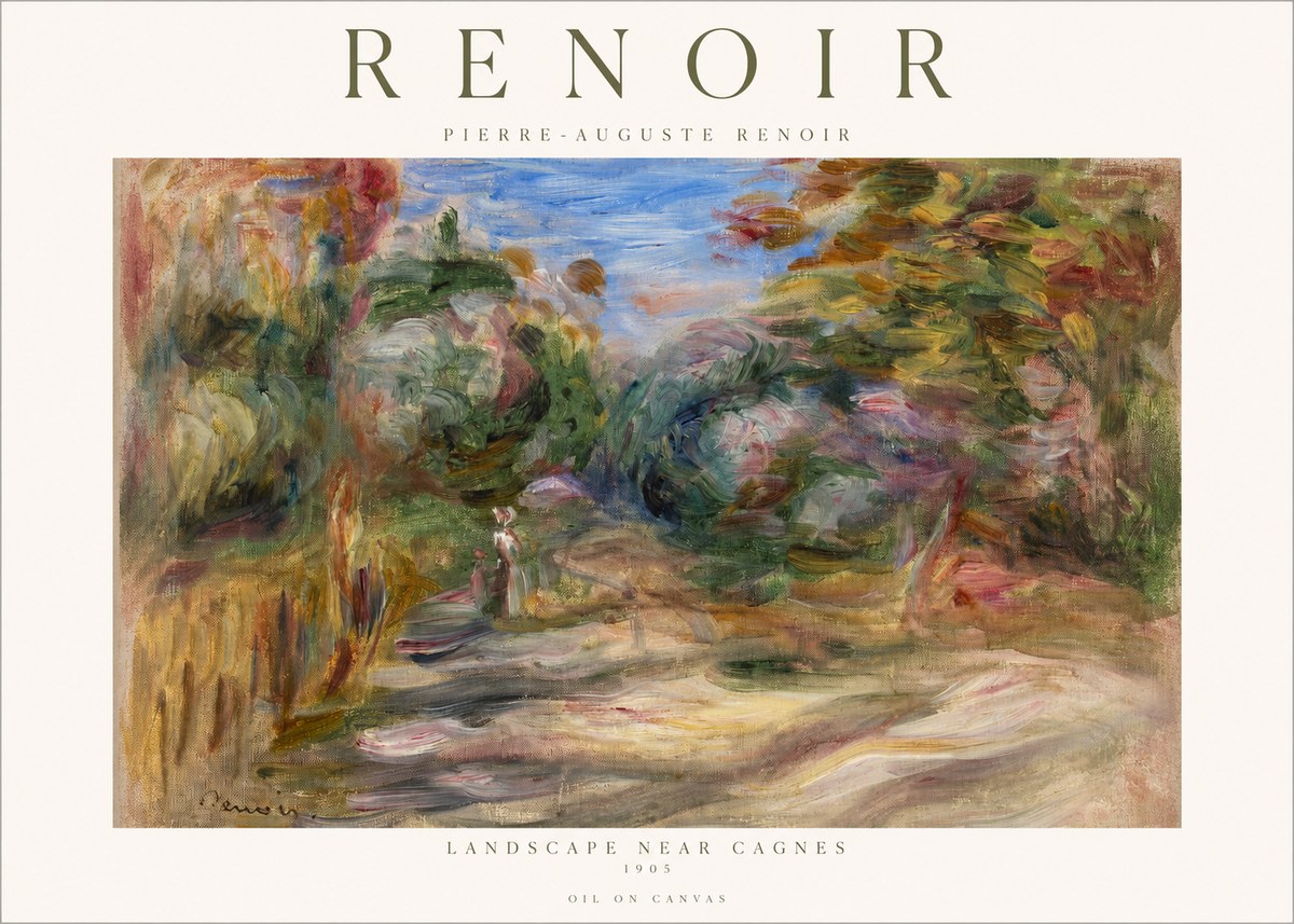 Renoir Landscape Near Cagnes III No1 - Affiche