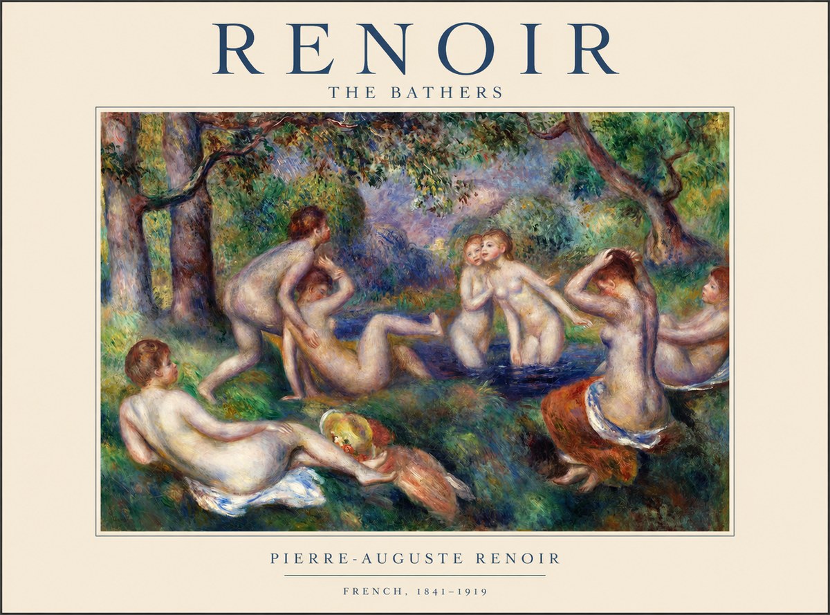 Renoir The Bathers IV No1 - Affiche