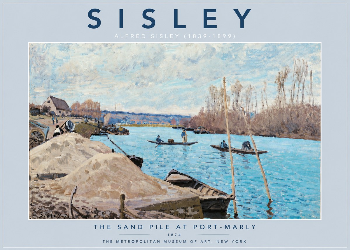 Sisley The Sand Pile at Port-marly No4 - Affiche