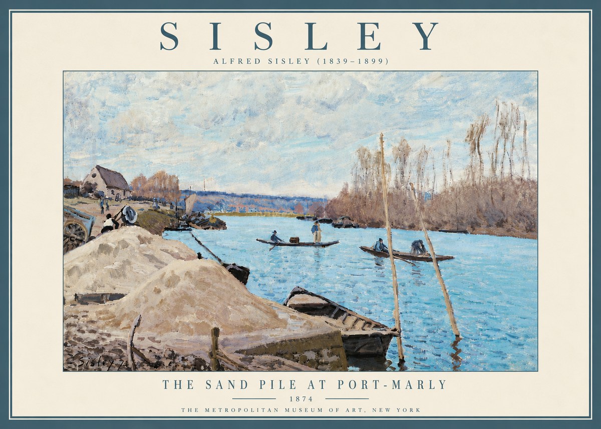 Sisley The Sand Pile at Port-marly No6 - Affiche
