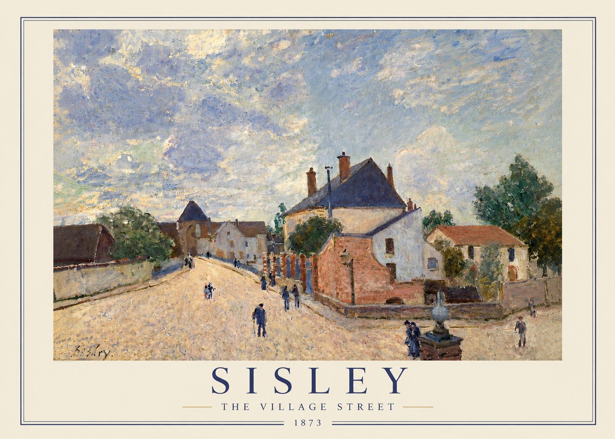 Sisley The Village Street No4 - Affiche