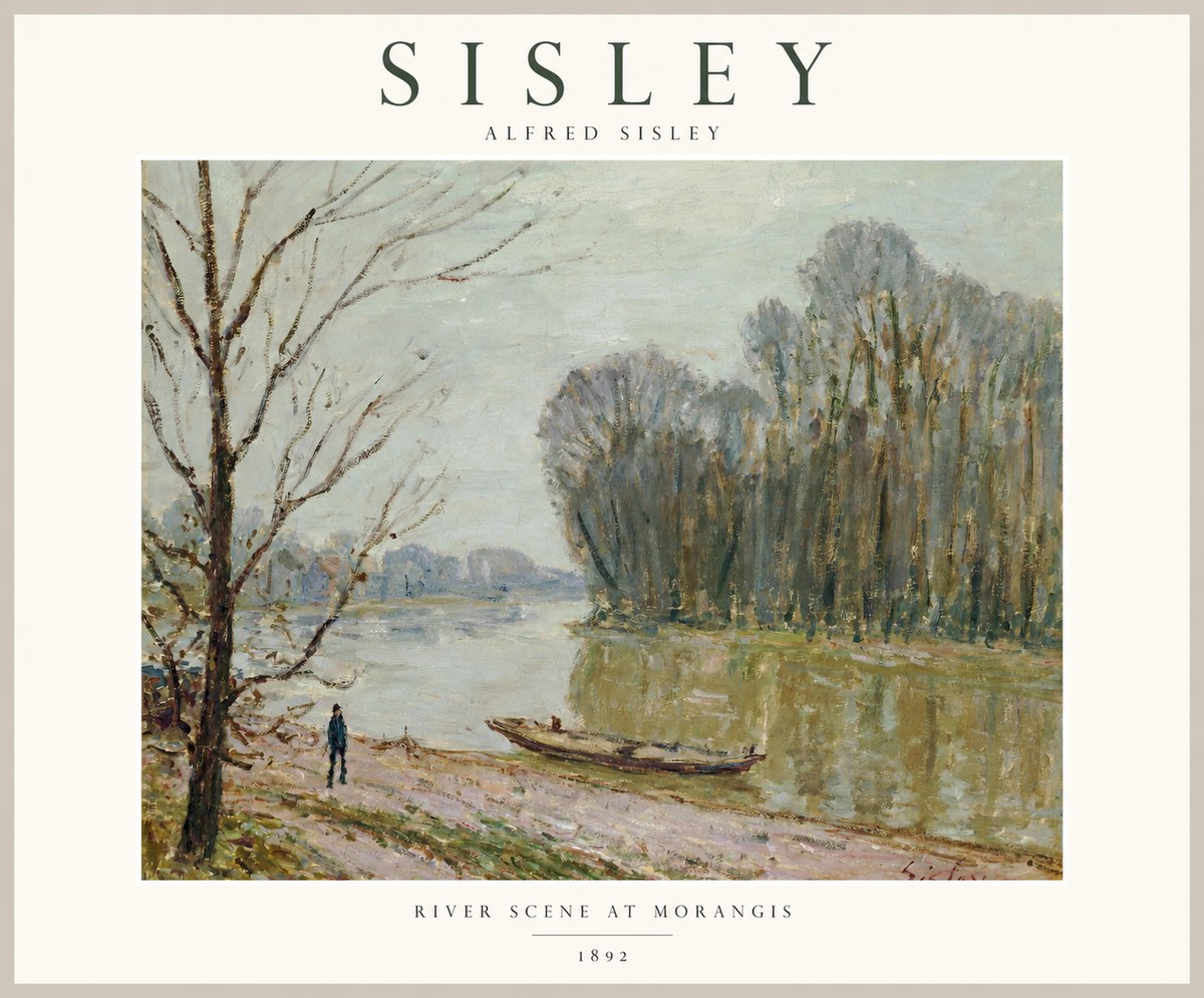 Sisley River Scene at Morangis No1 - Affiche