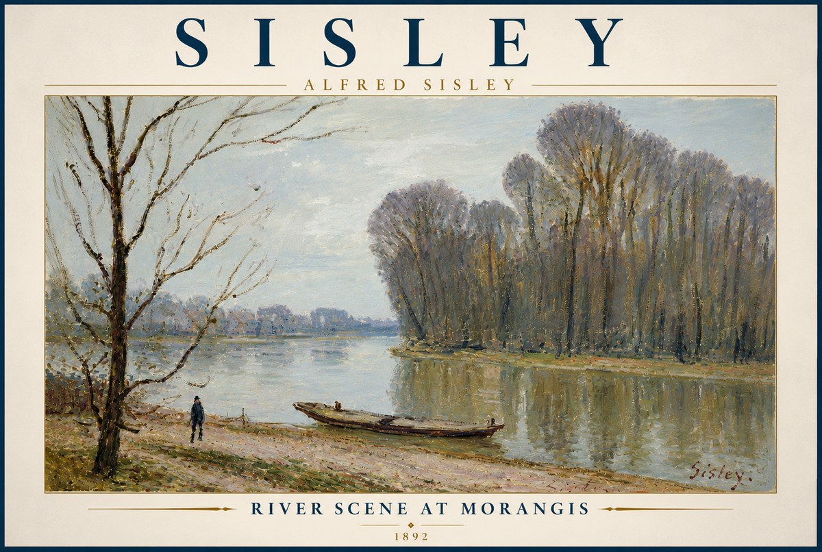 Sisley River Scene at Morangis No6 - Affiche