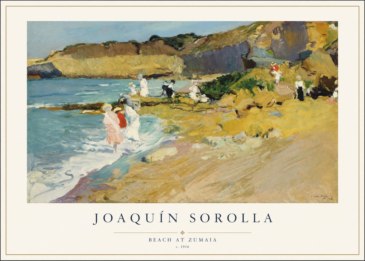 Sorolla Beach at Zumaia No1 - Affiche