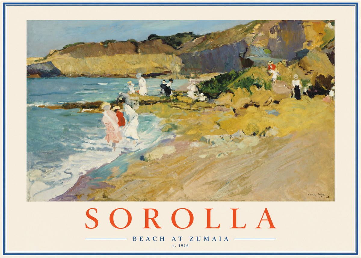 Sorolla Beach at Zumaia No2 - Affiche