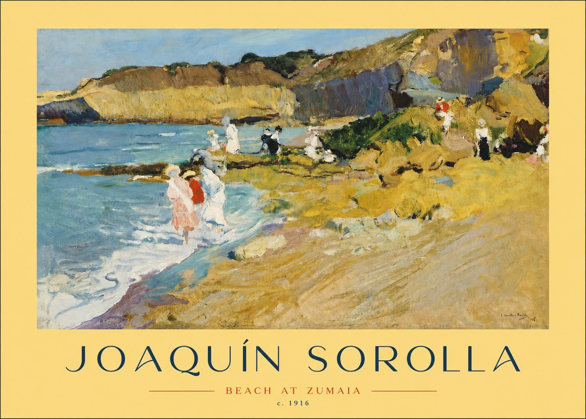 Sorolla Beach at Zumaia No4 - Affiche