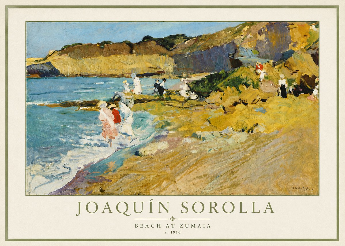 Sorolla Beach at Zumaia No5 - Affiche