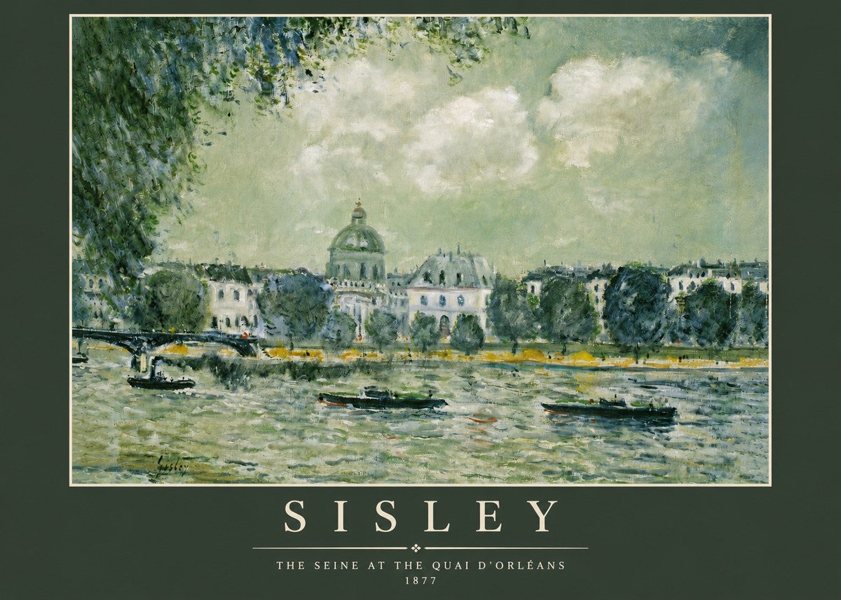 Sisley The Seine at the Quai D'orléans No3 - Affiche