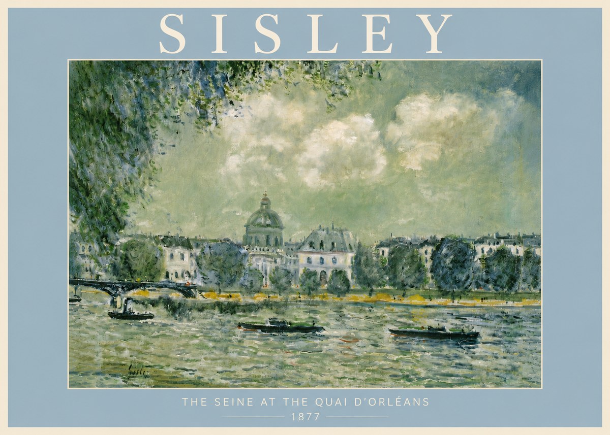 Sisley The Seine at the Quai D'orléans No4 - Affiche