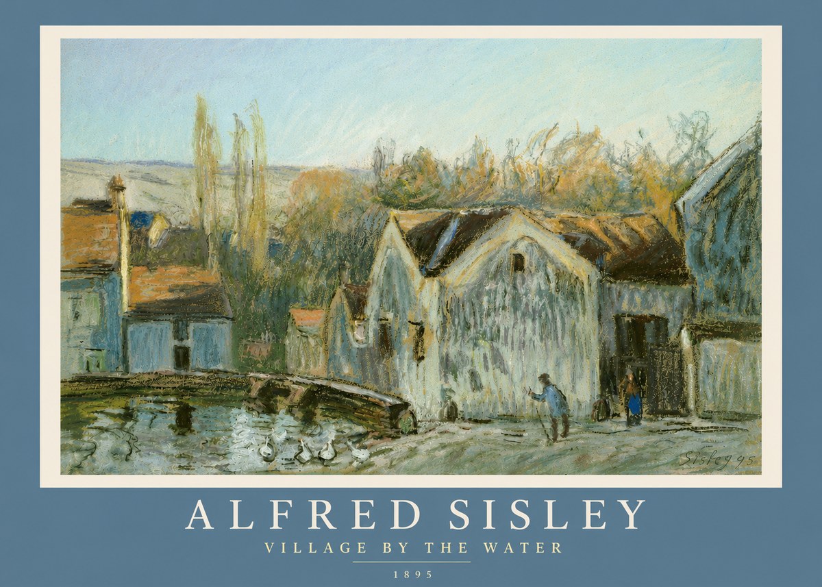 Sisley Village by the Water No4 - Affiche