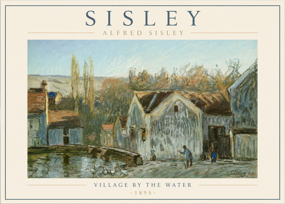 Sisley Village by the Water No6 - Affiche