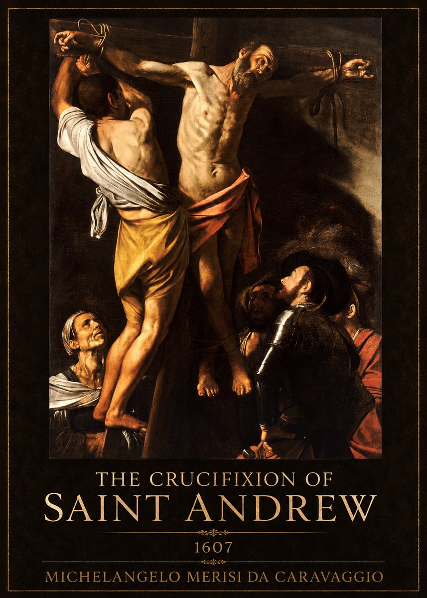 Michelangelo Merisi da Caravaggio The Crucifixion of Saint Andrew No1 - Affiche