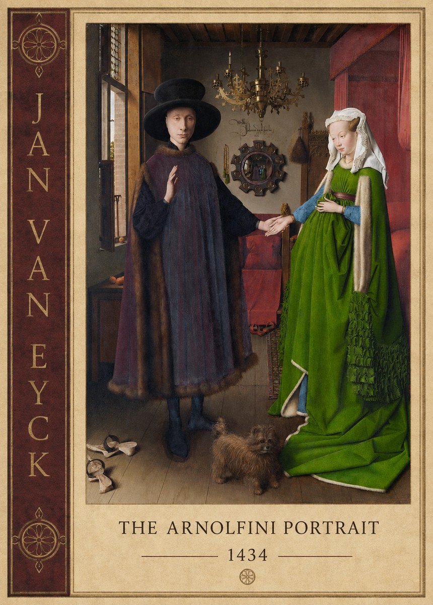 Jan van Eyck The Arnolfini Portrait VI No2 - Affiche