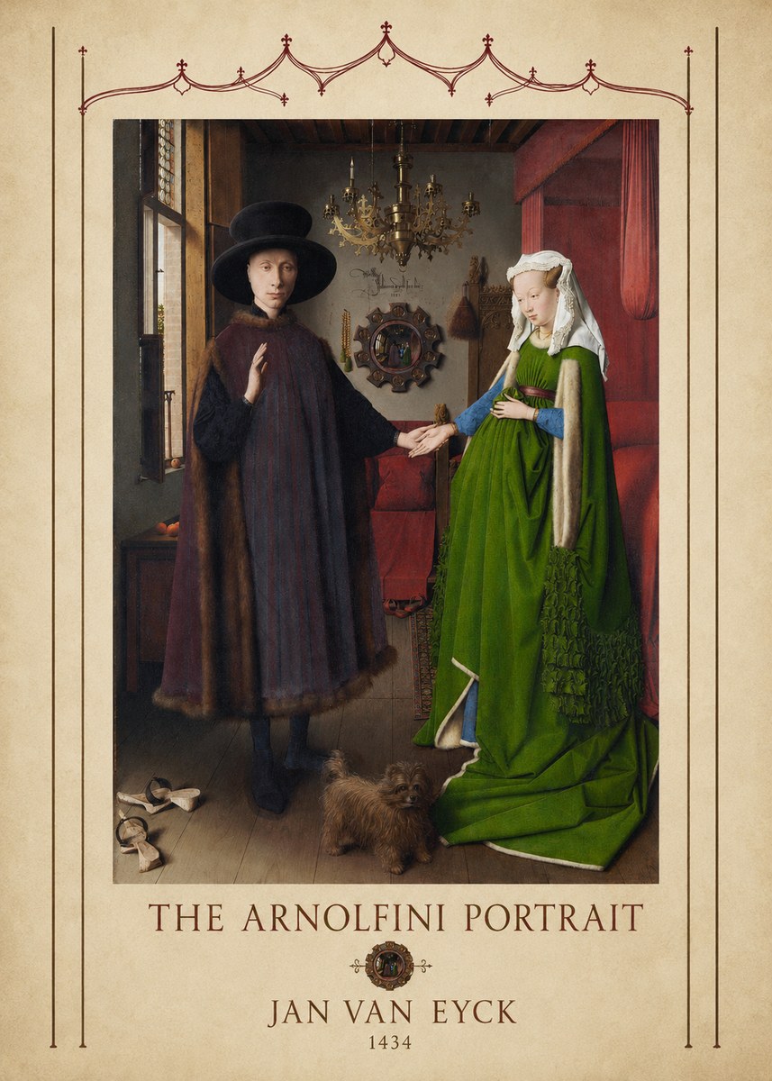 Jan van Eyck The Arnolfini Portrait VI No4 - Affiche