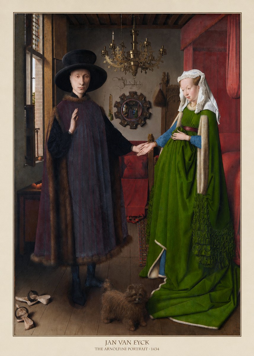 Jan van Eyck The Arnolfini Portrait VI No6 - Affiche