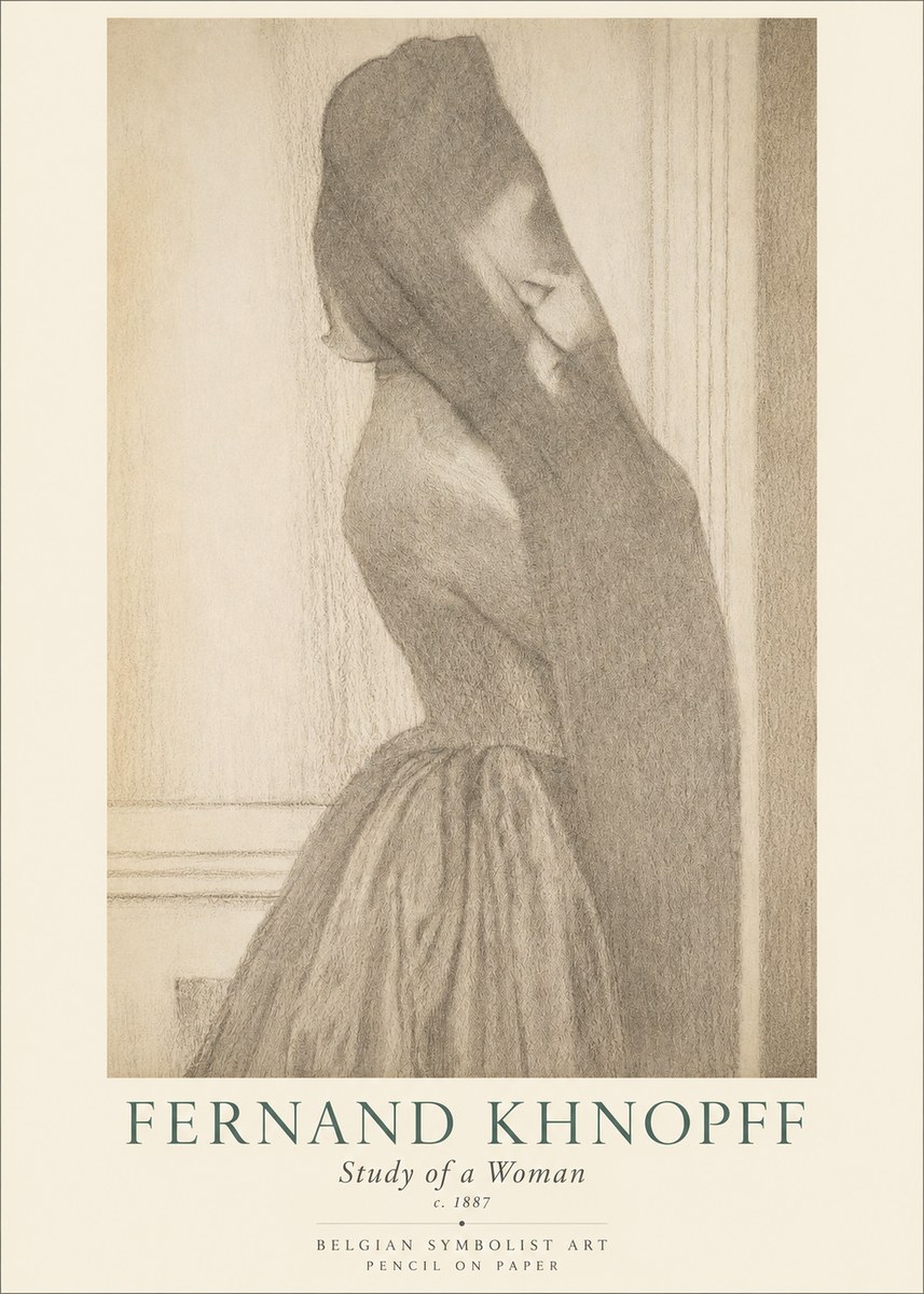 Fernand Khnopff Study of a Woman No1 - Affiche