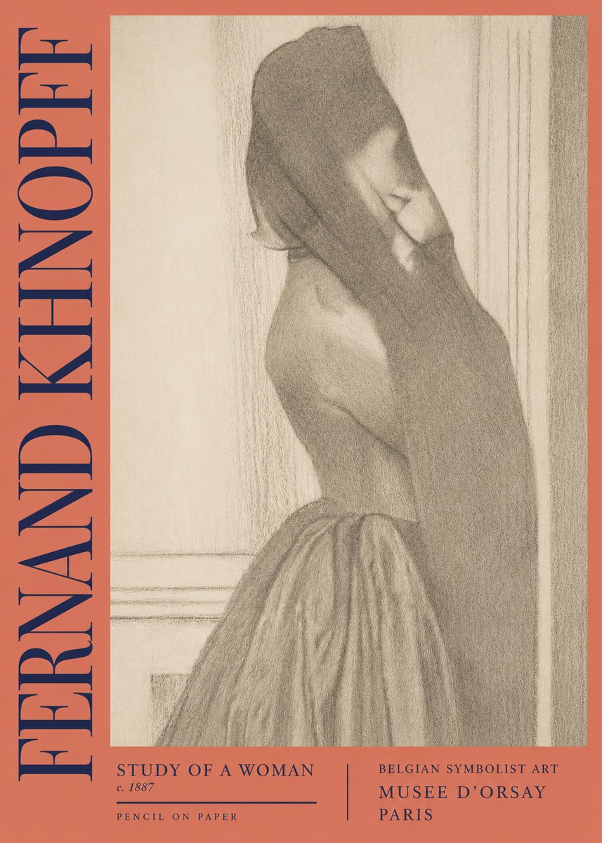 Fernand Khnopff Study of a Woman No2 - Affiche
